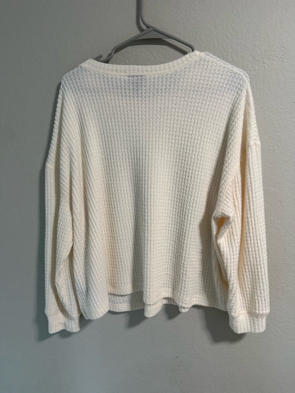 Torrid Cream Waffle Knit Pullover Sweater Size 0 (L) - Picture 4 of 5
